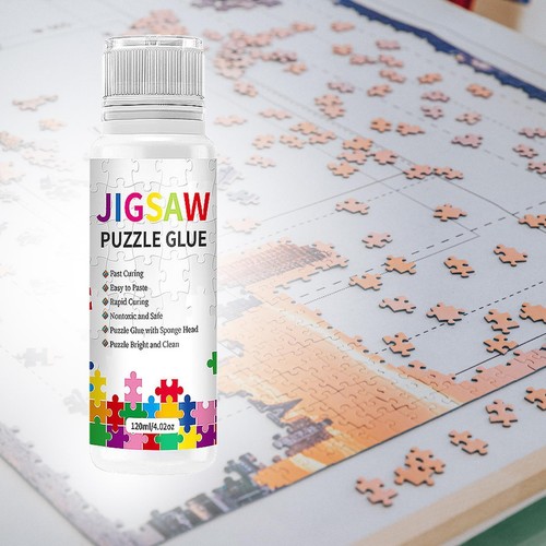 Puzzlekleber für Papier Holz 120ml Puzzlekleber mit Schwammkopf Applikator - Bild 10 von 10