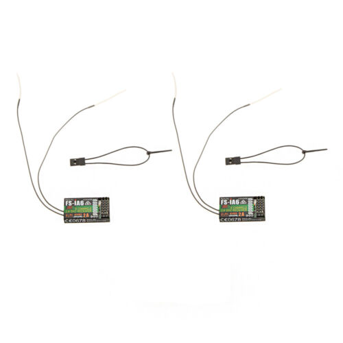 NEW 2Pcs 2.4G Flysky FS-iA6 6CH Receiver w/Double Antenna For Transmitter G6Y9