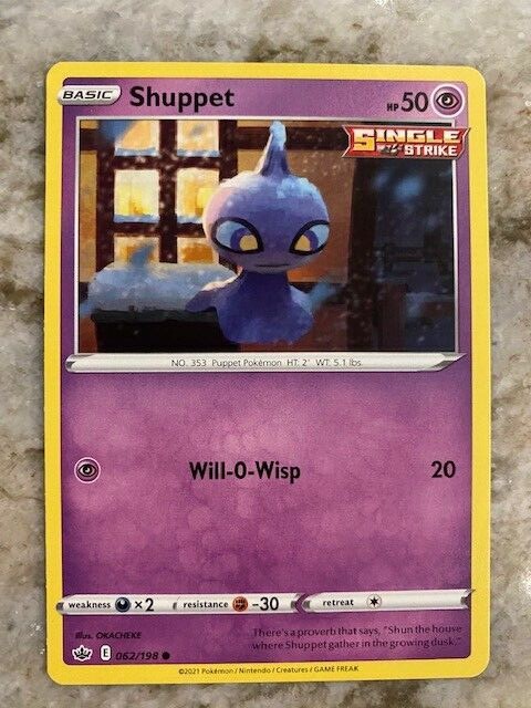 Pokemon TCG Shuppet Card Chilling Reign 62/198 NM Common