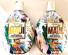 2 Pack - Tan Asz U Midnight Maui Double Shot 400X Bronzer Tanning Lotion 13.5oz