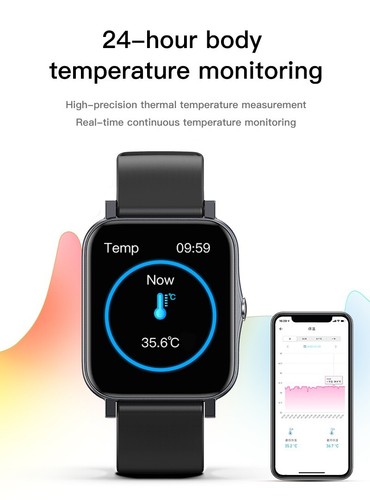 Smart Watch Black, Android & iOS Phones 1.7'' Full-touch Screen IP68 Waterproof - Picture 14 of 17