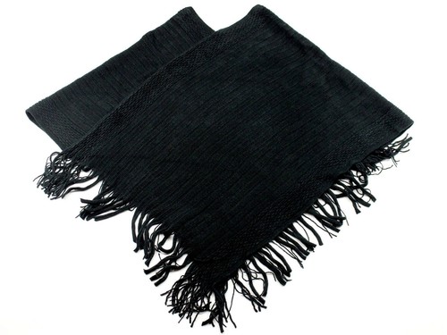 Lindo poncho pulóver de punto para mujer suéter sin mangas con flecos otoño invierno - Imagen 8 de 17