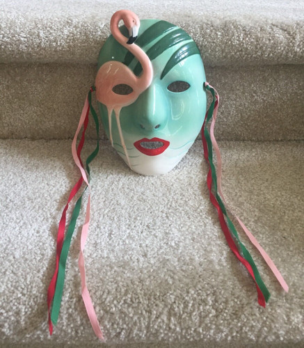 Vandor 1985 Pelzman Designs Japan Flamingo Ceramic Mask Wall Decor FREE SHIPPING