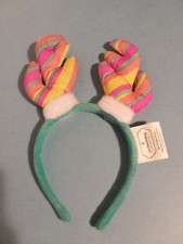 Pet Holiday Collection Reindeer Antlers -Multi Color Stripes- Small - New