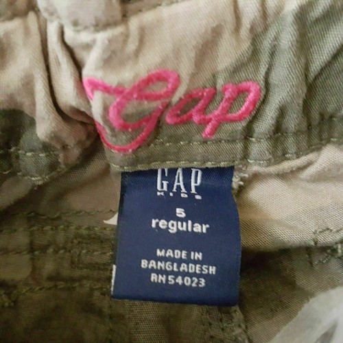 Gap Kids Adjustable Waist Pants Girls Size 5 Reg Camouflage P3 - Picture 7 of 7