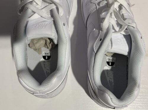 Nike Mens Ebernon Low Triple White Basketball Casual Shoes Sneakers Size 9 - Picture 2 of 8