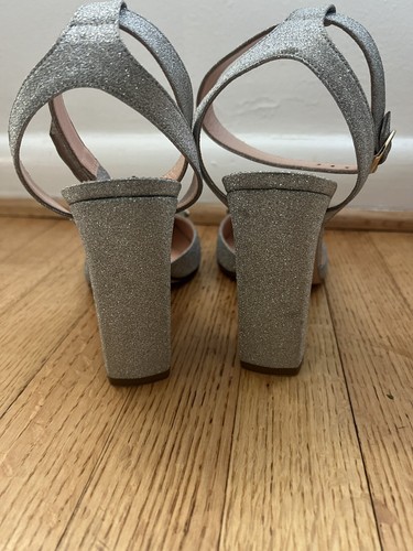 J Crew Women's Harlow Ankle Strap Pumps Heels Embellished Glitter 12 GUC - Picture 8 of 8