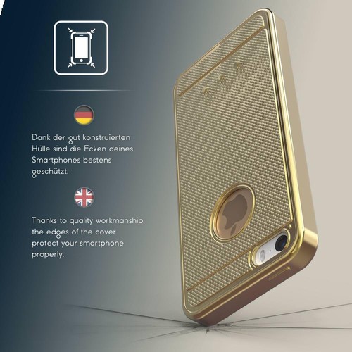 Urcover® metal optics Silicone phone Case Cover glass film - Picture 5 of 16