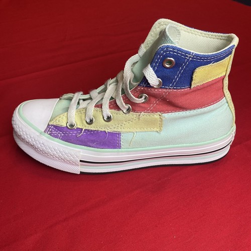 Converse Chuck Taylor Hi Top Sneaker Patchwork Color Block Size 3.5 ...