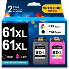 2PK 61XL Ink Cartridge Combo Pack Compatible ...