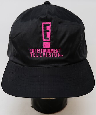 Rare Vintage AMAPRO E! Entertainment Television Channel Strapback Hat Cap 90s