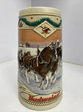 Budweiser Vintage 1996 Anheuser-Busch Holiday Stein American Homestead