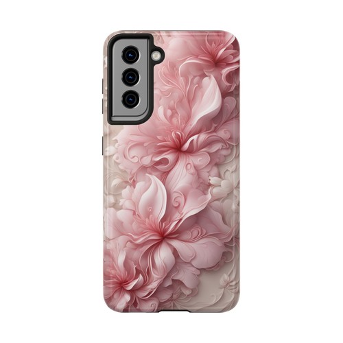 Pink Floral Tough Phone Case, iPhone Case, Galaxy Cover, Cute Flower Phone Case - Picture 39 of 39