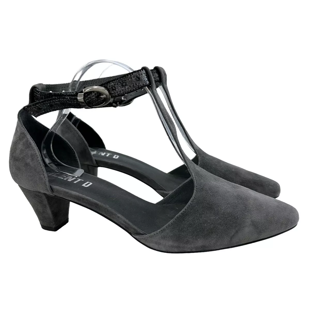 Gray kitten heel best sale pumps