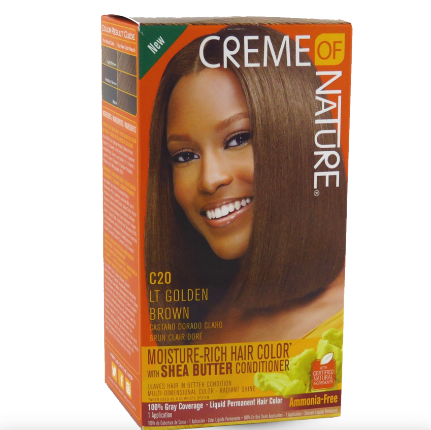 Creme of Nature C20 LT Golden Brown Moisture-Rich Hair Color with conditioner