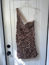 Leopard Print Bodycon Dress Diva Couture Size L