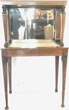 console premier empire en acajou et placage acajou pieds griffes . XIX siècle .