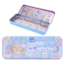Cinnamoroll Dog Pencil Pen Stationery Case Holder Tin Makeup Tools Storage Box