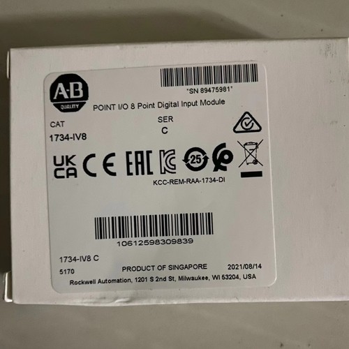 New Factory Sealed AB 1734-IV8 SER C POINT I/O 8 Point Digital Input Module - Picture 2 of 3