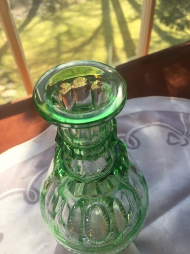 Saint Louis Green Trianon Cut To Clear cordial Decanter French - Picture 8 of 8