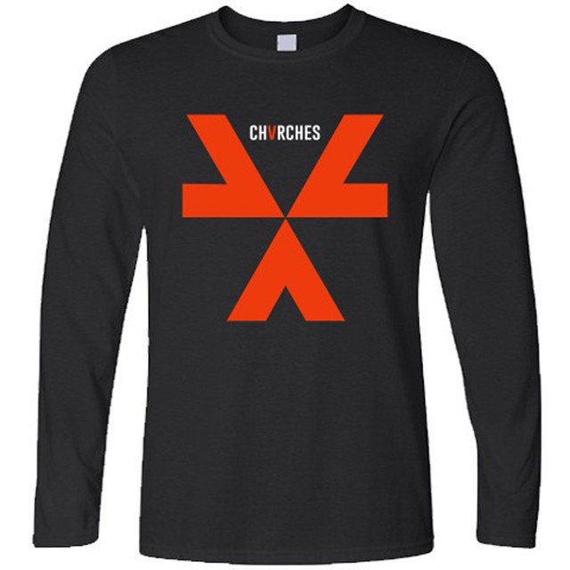 CHVRCHES Logo Electronic Rock Band Men's Long Sleeve Black ...