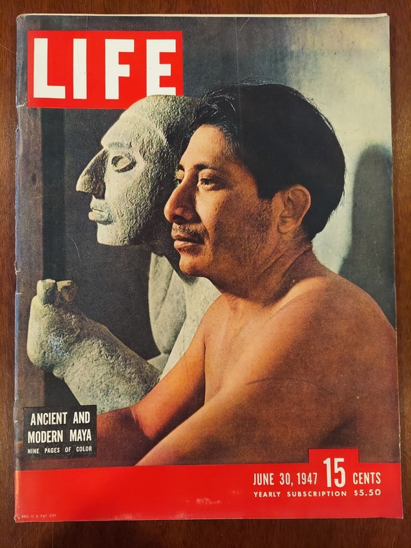 VTG Life Magazine June 30 1947 Ancient and Modern Maya in Color Feature