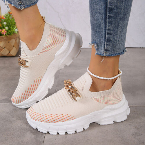 Zapatillas deportivas de mujer casual con cojines de aire zapatos para correr zapatos perezosos DE - Imagen 23 de 26