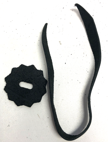 Harley Davidson NOS Genuine Black Leather Rosette & Tie Strap P/N 91913-91 - Picture 3 of 5