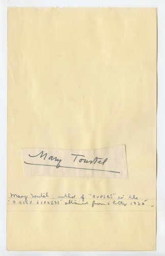 MARY TOURTEL - Creator of Rupert Bear - GENUINE HAND SIGNED AUTOGRAPH - 1935 - Foto 1 di 1