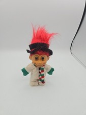 VINTAGE 5" RUSS CHRISTMAS SNOWMAN TROLL WITHOUT CARROT NOSE AND Lantern