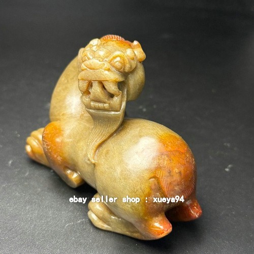 Chinese Antique Han Dynasty Hetian Ancient Jade Statue Jade Beast - Picture 2 of 9