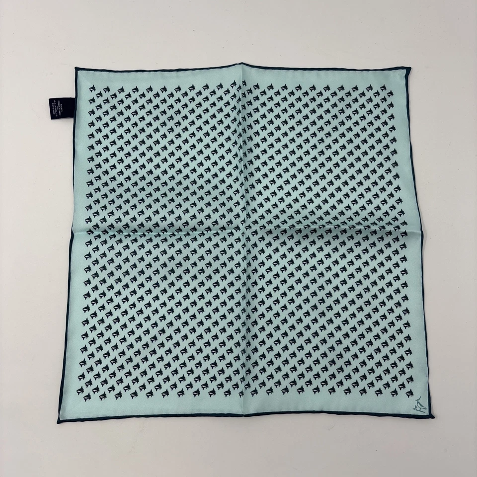 Silk Pocket Square Charles Tyrwhitt 12” Sharks Novelty Kitsch Preppy Old Money - Image 2 of 4