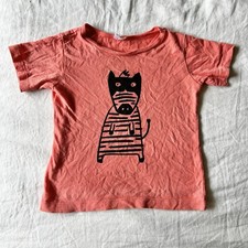 Orange and black striped zebra children’s tee