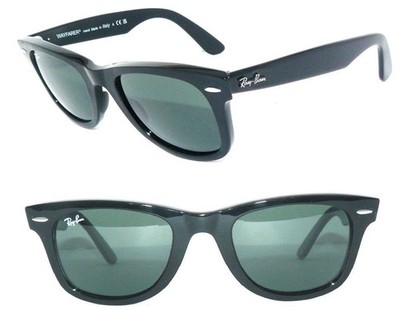 Ray Ban SONNENBRILLE SCHWARZ GRÜN WAYFARER RB 2140 901 MEGA 2132 BRILLE 0840 NEU