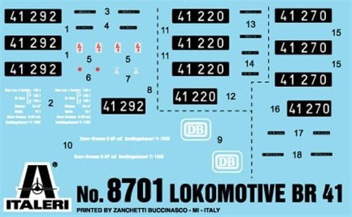 Italeri 510008701 model locomotive BR41, scale 1: 87 - Photo 5/7