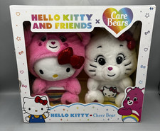 Hello Kitty and Friends x Care Bears Sealed Box Set 2 Plush NEW Damaged Box