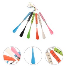 6 Pcs Stainless Steel Shoe Horn Shoehorn Long-handle for Seniors Child Lifter