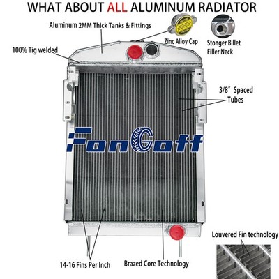 3 Row Radiator For Farmall International M MD MTA Super M W6 Tractor # 356050R91