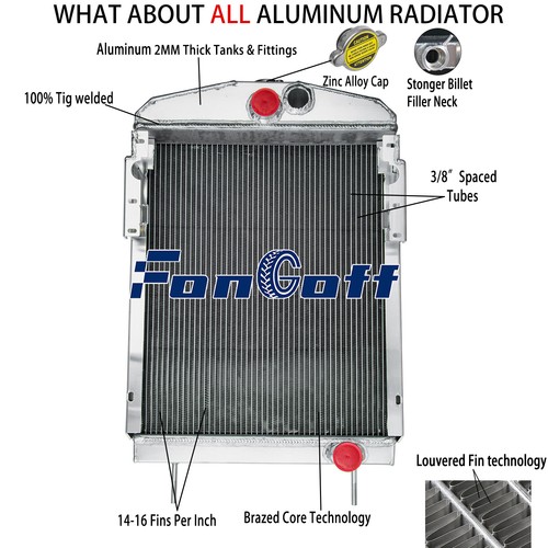 3 Core Radiator Fit Farmall International M MD MDV MV SMTA SUPER M W-6 Tractor - Picture 1 of 11