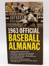 1963 Official Baseball Almanac Vintage PB Gold Medal Book Catalog# d1296