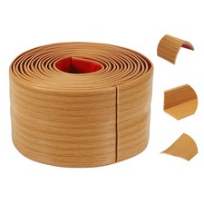 Wall Corner Protector, 2.4 in x 10 ft Peel and Stick Molding Trim, Yellow Oak