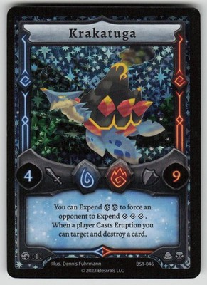 Krakatuga Holo Rare Base Set [First Edition] BS1-046 NM Elestrals