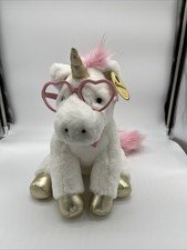 2022 Fao Schwarz Sparklers 12 White/Pink Hair Unicorn Plush NEW RARE