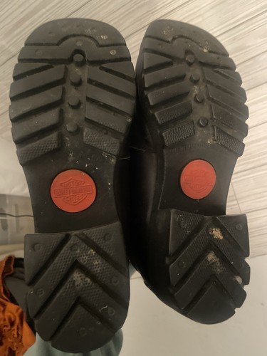 Women's Harley Davidson Black Leather 82034 Lace Up Boots Cruise Control 8.5 - Picture 7 of 8