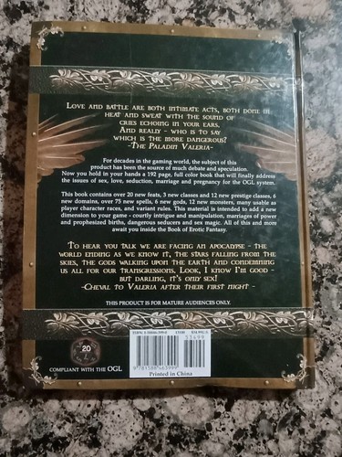Book of Erotic Fantasy • D20 System • Hardcover • D&D Open Gaming License - Picture 3 of 5