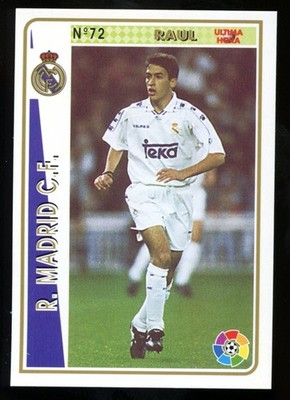   1994 RAUL ROOKIE CARD #72 REAL MADRID LA LIGA MUNDICROMO  