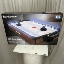 Bookstone Light Up Tabletop Air Hockey Orig Open Box Never Used 20  x12.4  x3.9  