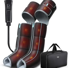 All joy Full Leg Wrap Massager 3 Heat Therapy  Settings 30 Minute Timer Zips Up