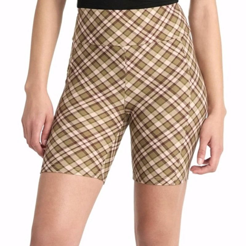 NO BOUNDARIES Women's S/M(4-10) BIKE SHORTS w/Phone Pocket Tan ~ New with Tags