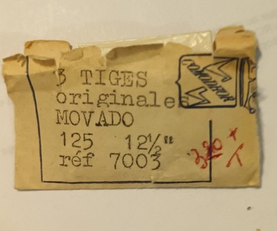 1 Aufzugsstange für Movado 125 Uhrwerk